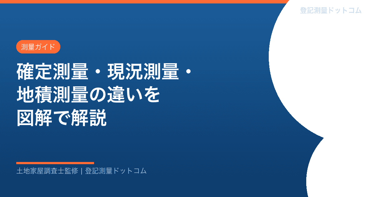 確定測量・現況測量・地積測量の違いを図解で解説